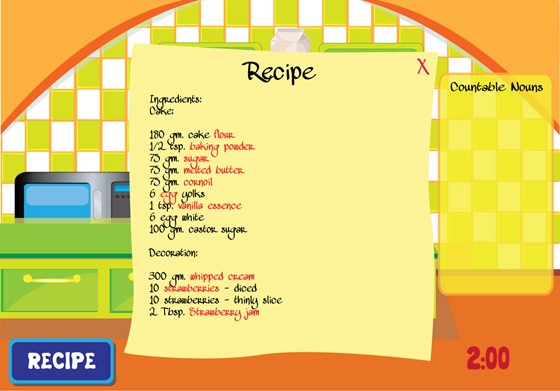 Interfaces: Game design: Strawberries shortcake